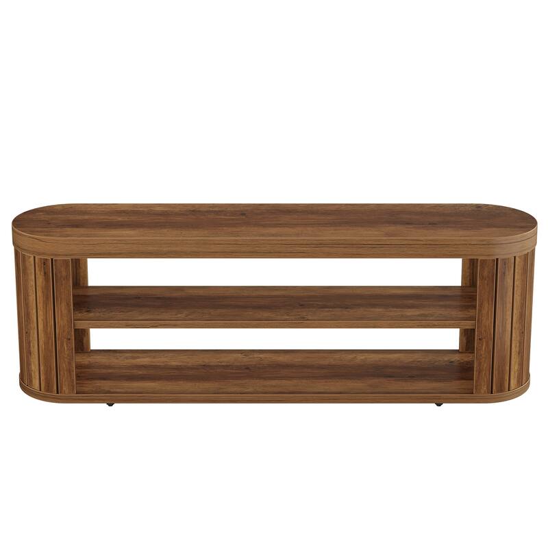 TV Stand, Storage Shelf Media Console, Living Room Bedroom Entertainment Center Accent Television Stand