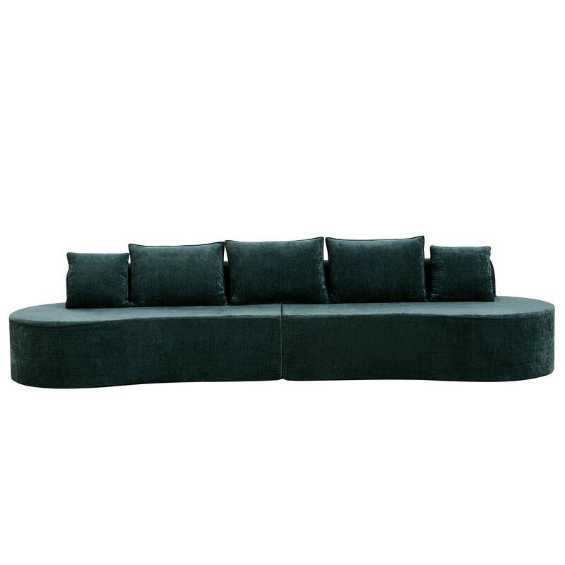 Christopher Knight Home - Curved Modular 138.6" Upholstered Sectional Sofa