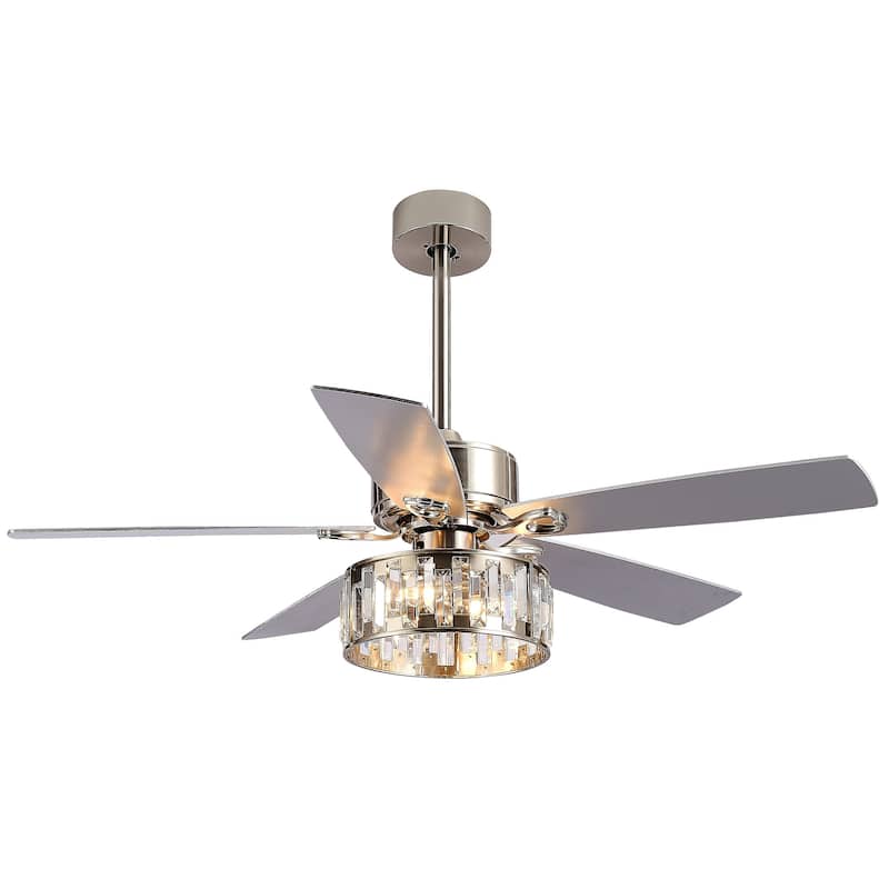 52" 5-Blade Farmhouse Ceiling Fan with Lights Remote Control