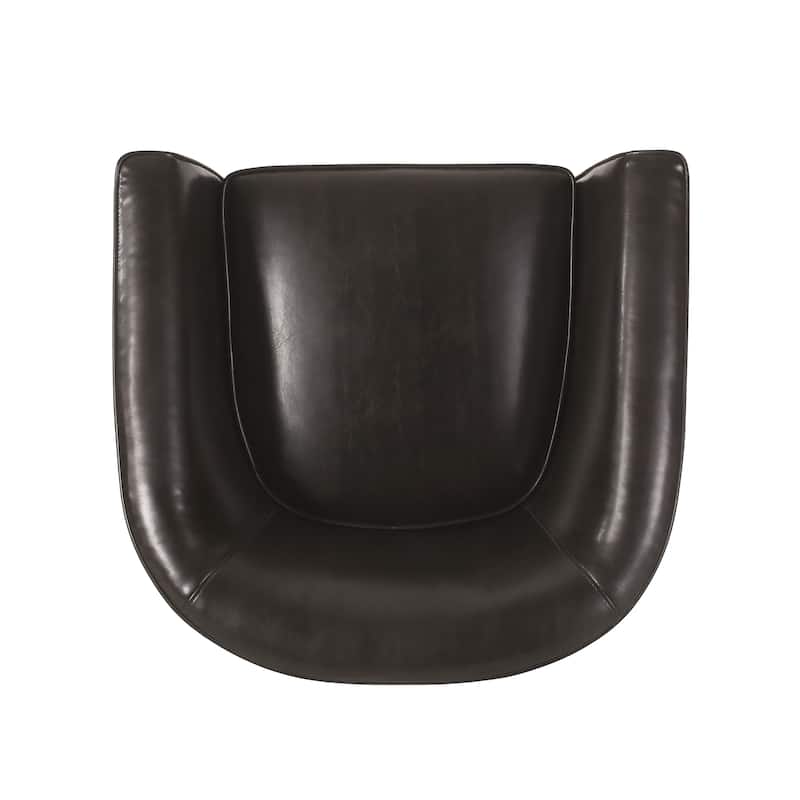 Aiden Bonded Leather Club Chair by Christopher Knight Home