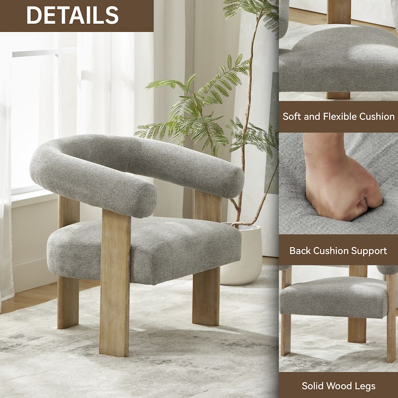 Accent Chair/Armchair Living Room Chair with Solid Wood Frame