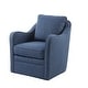 preview thumbnail 26 of 29, Madison Park Betty Slub Weave Wide Seat 360 degree Swivel Arm Chair