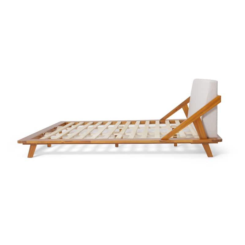 Christopher Knight Home - Breonca Modern Upholstered Platform Bed with Padded Headboard