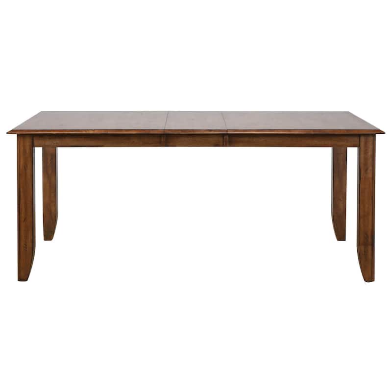 Extendable Dining Table Set for 8 - 72" Rectangular Table with Sideboard - Amish Brown Finish