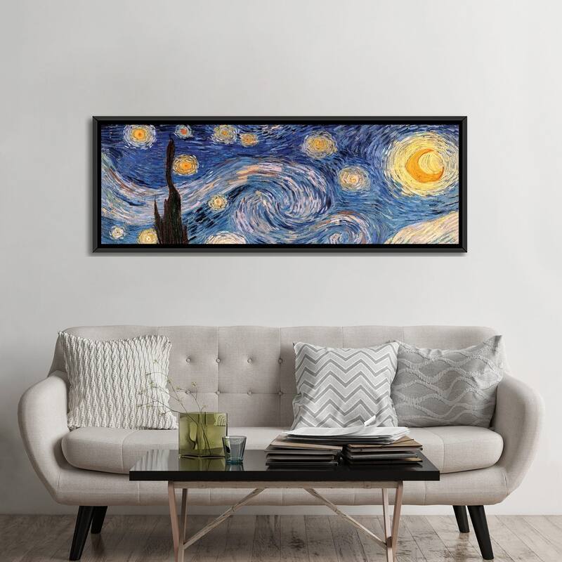 iCanvas "The Starry Night" by Vincent van Gogh Framed Canvas Print