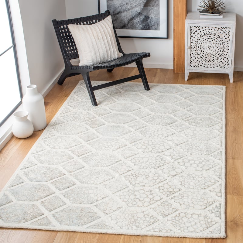 SAFAVIEH Handmade Restoration Vintage Mireya Viscose Rug - 8' x 10' - Ivory