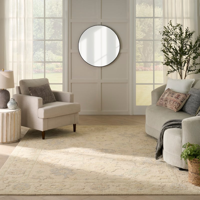 Nourison Maison Indoor only Cream / Ivory Persian Area Rug - 5' 9" x 8' 9" - Ivory - Rectangle
