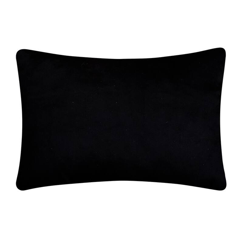 Mini Halloween Beware Embroidered Beaded Throw Pillow