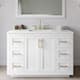 Option White / Giotto Quartz Top / Brushed Gold Hardware
