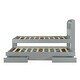 preview thumbnail 5 of 16, Storage Twin Size Platform Bed with LED Headboard, Trundle and 2 Drawers