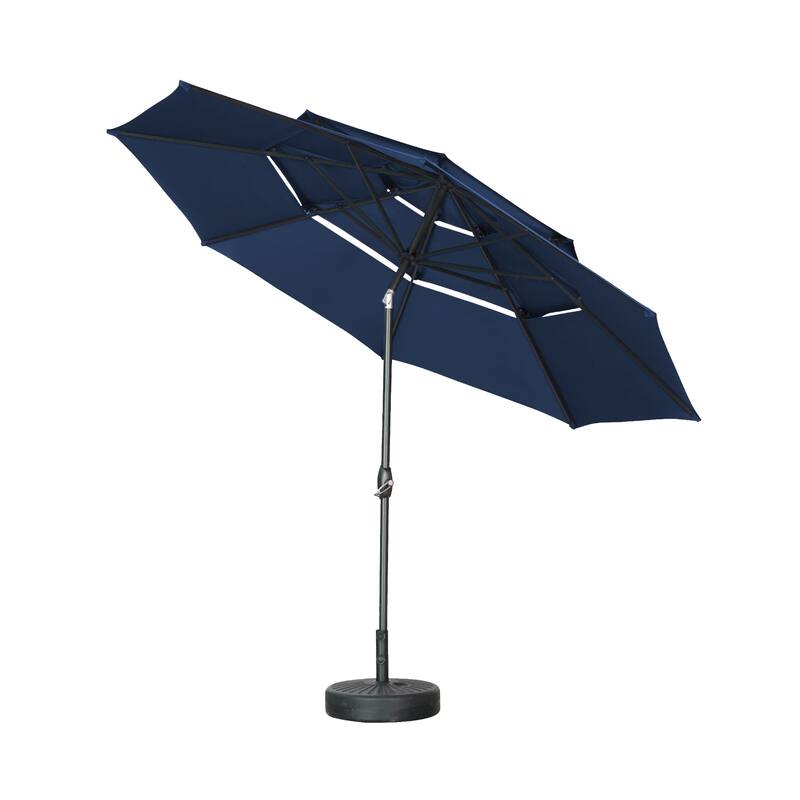 Ainfox 10ft Patio Umbrella 3-tier Outdoor Umbrella Without Base