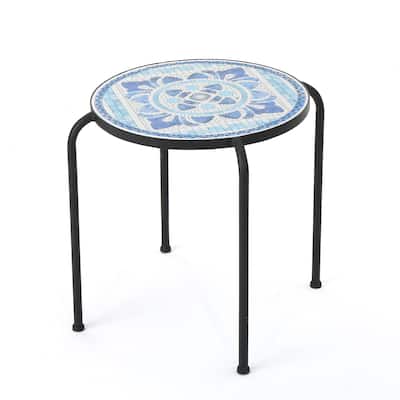 Sunburst Iron Patio Table