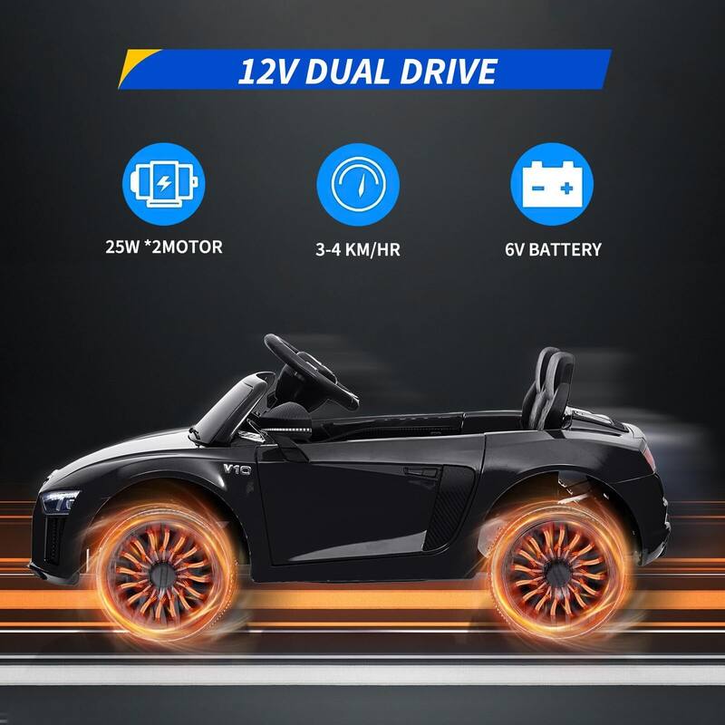 Ride Car for Kids, 12V Power Battery Electric Vehicles for 3-7 Toddlers