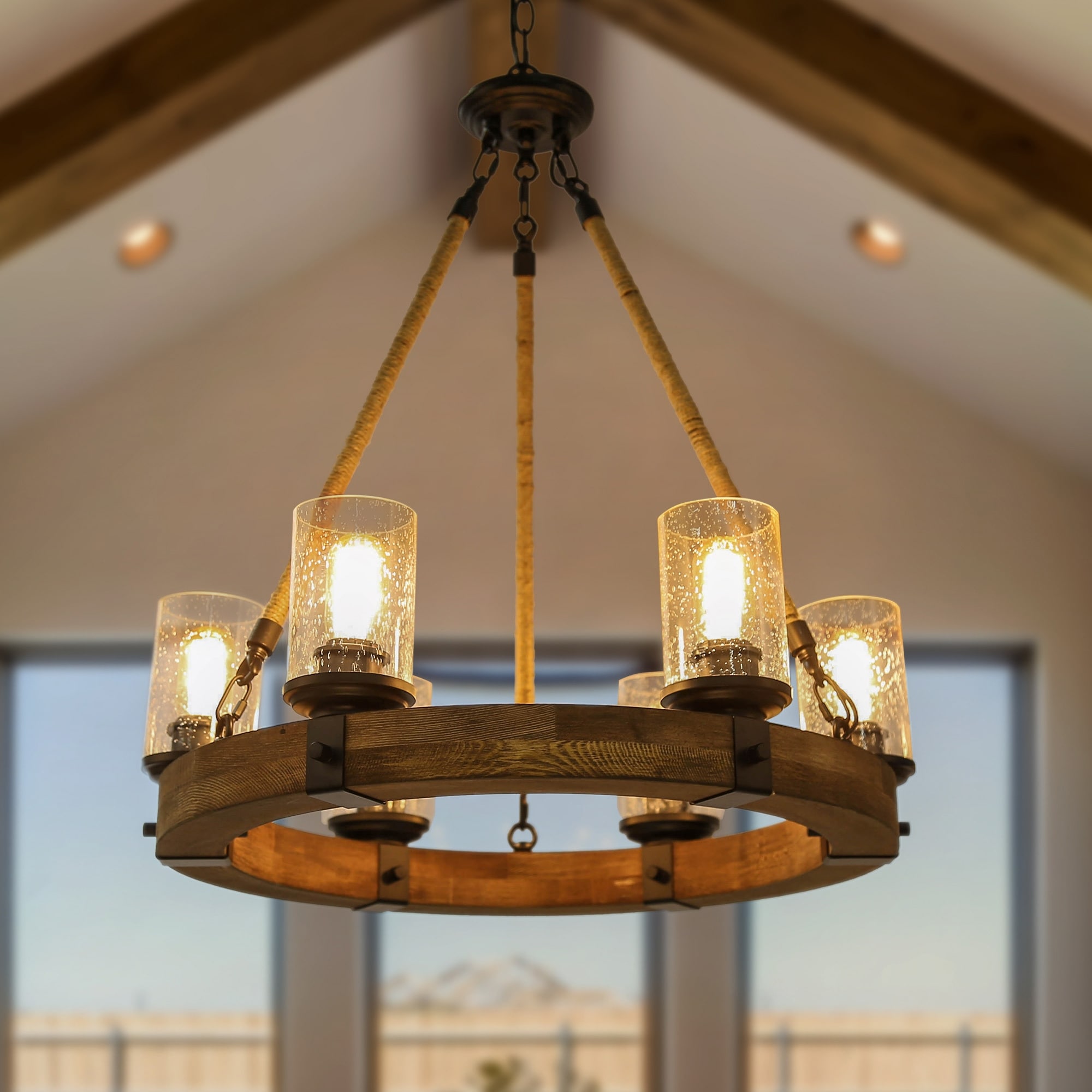 Loft shade chandelier top