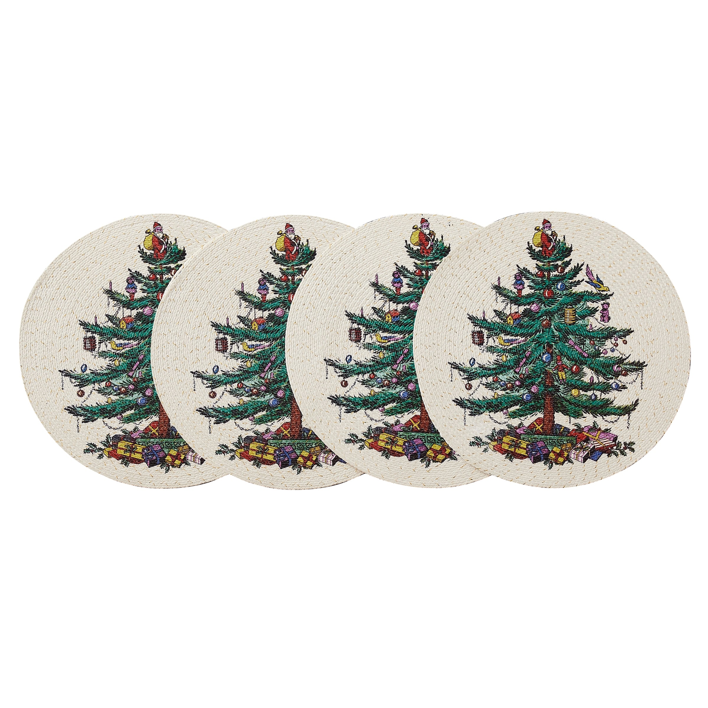 Spode® Christmas Tree Set of 4 Round Placemats - 13x19