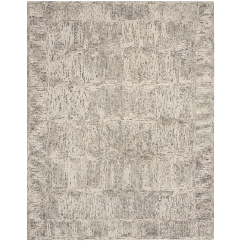 Nourison Vail Textured Modern Hand-tufted Looped Wool Area Rug