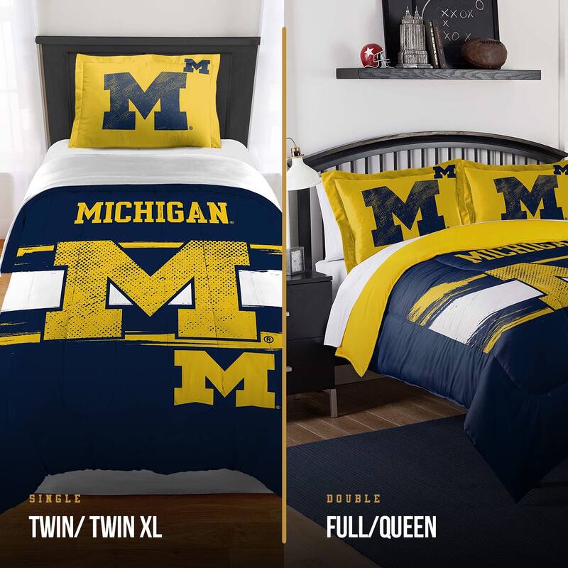 NCAA Michigan Wolverines Officially Licenced Comforter & Sham set