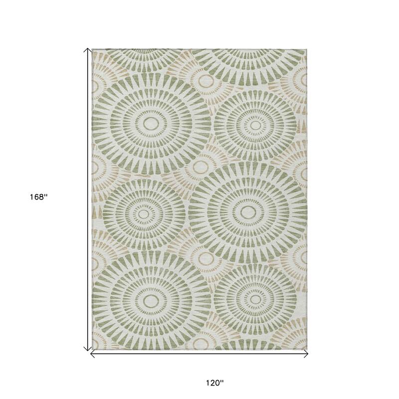HomeRoots Geometric Transitional Rectangle Outdoor Rug