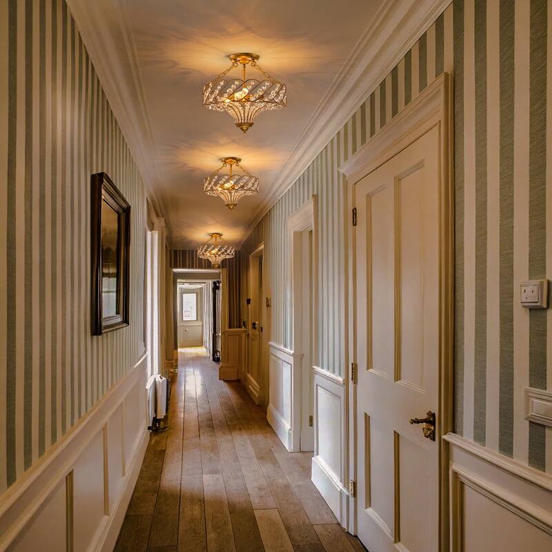 3-Light Glam Crystal Flush Mount Ceiling Light - Antique Gold - 15.8 in W × 12.6 in H