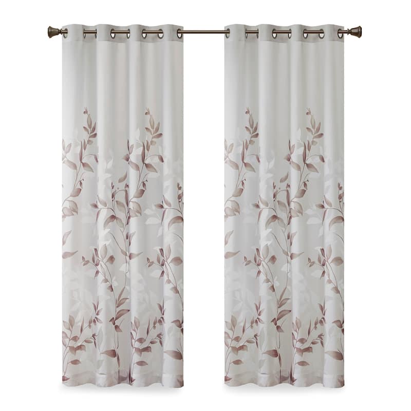 Madison Park Vera Burnout Printed Curtain Panel Single