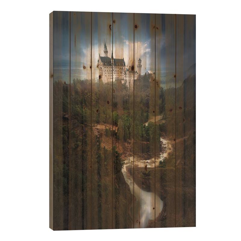 Neuschwanstein Print On Wood by Juan Pablo de Miguel - Multi-Color - 40x26x1.5