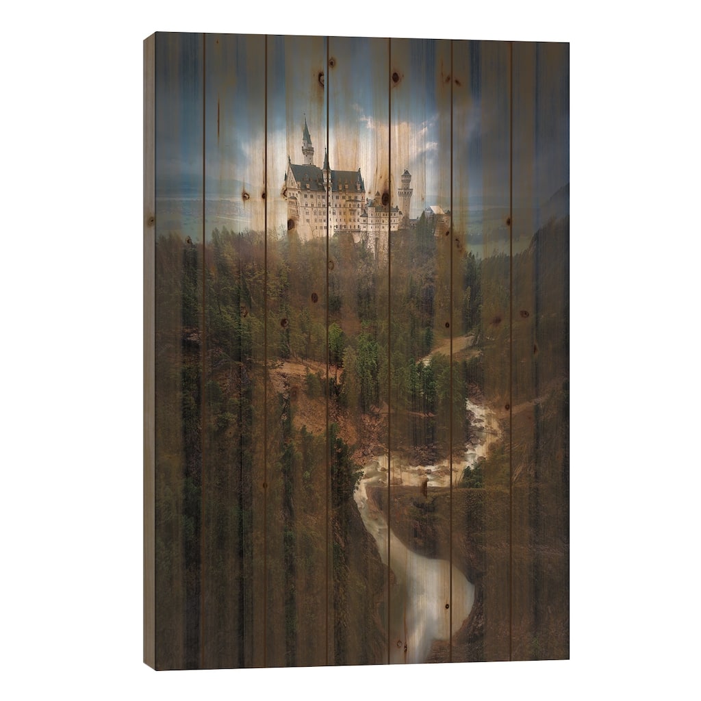 Neuschwanstein Print On Wood by Juan Pablo de Miguel - Multi-Color