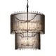 preview thumbnail 1 of 8, Varaluz Park Row 2-Tier Chandelier - Matte Black/French Gold 32"W x 58.75"H