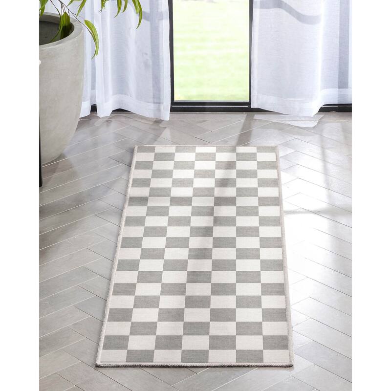 Well Woven Apollo Square Modern Geometric Flat-Weave Area Rug