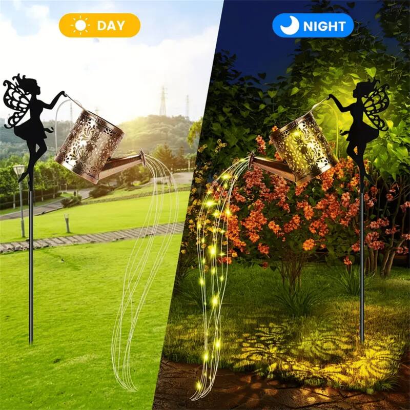 Warm light 1 PCS Fairy Garden Decor Light with Solar Watering Can