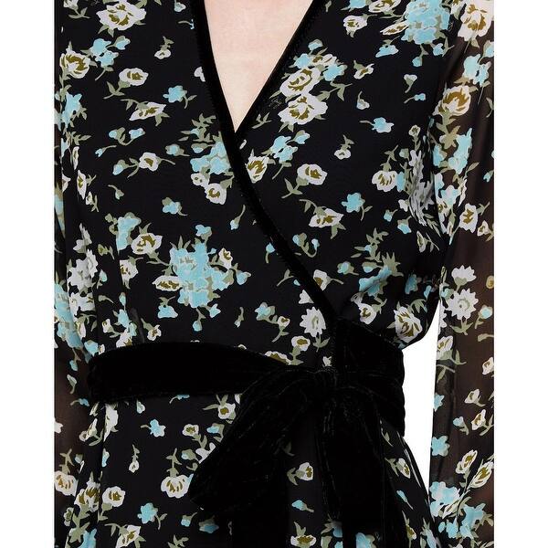 Shop Juicy Couture Black Label Womens Wrap Dress Floral Midi