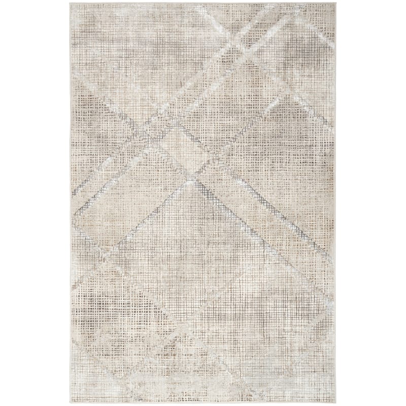 Nourison Home Iliana Indoor only Grey Abstract Area Rug - 7' 10" x 9' 10" - Grey