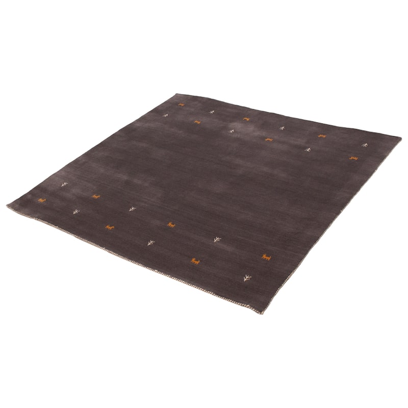 Kashkuli Gabbeh Grey Rug 6'6" x 6'3" - 6'6 x 6'3