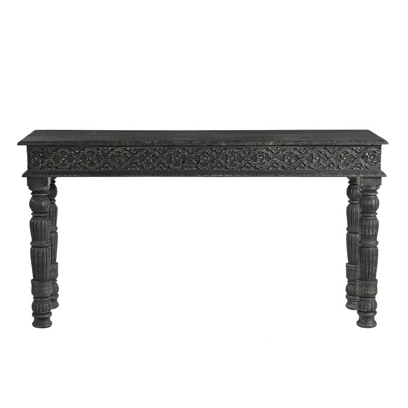 Milton Solid Wood 3-Piece Carved Living Room Table Set