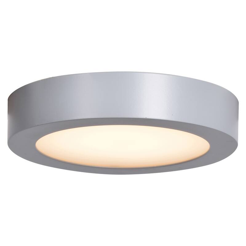 Access Lighting Ulko Exterior - Outdoor Flush Mount - Small - Silver Finish - Frosted Acrylic