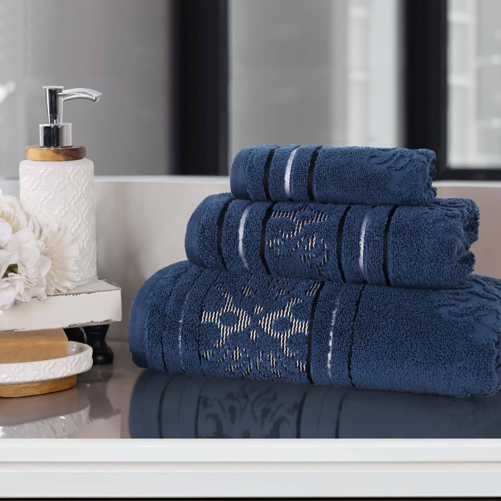 Blue floral bath towels 2025