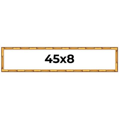 45x8 Frame Gold Bamboo Picture Frame Modern Photo Frame Includes UV Acrylic Shatter Guard Front Acid Free Foam Backing Board