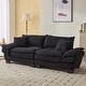 preview thumbnail 12 of 16, 84 Inch Modern Style Sleeper Sofa, Corduroy Upholstered Sofa with Pillows,Deep Seat