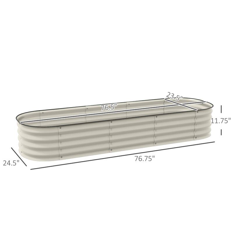 Modern Minimalist Garden Bed with Safety Edging, Easy DIY Stock Tank, for Growing Flowers Herbs Vegetables - 8' x 10'