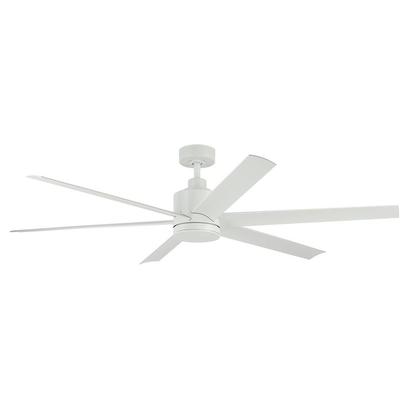 Kichler Lighting Loa 65 Inch Ceiling Fan with Satin Etch Cased Opal Glass in Matte White with White Blades