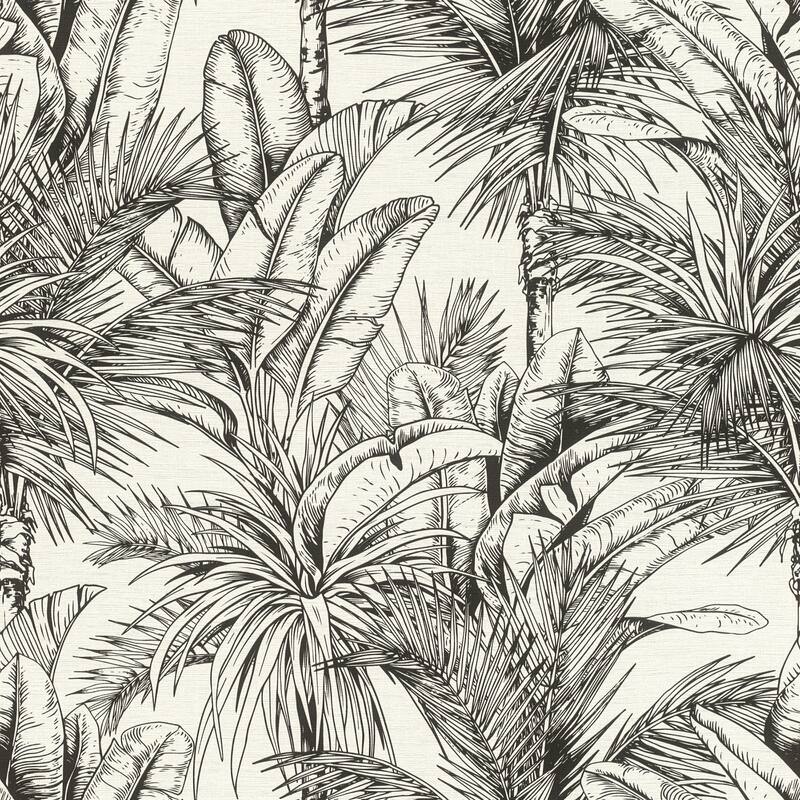 Advantage Serra White Palm Wallpaper