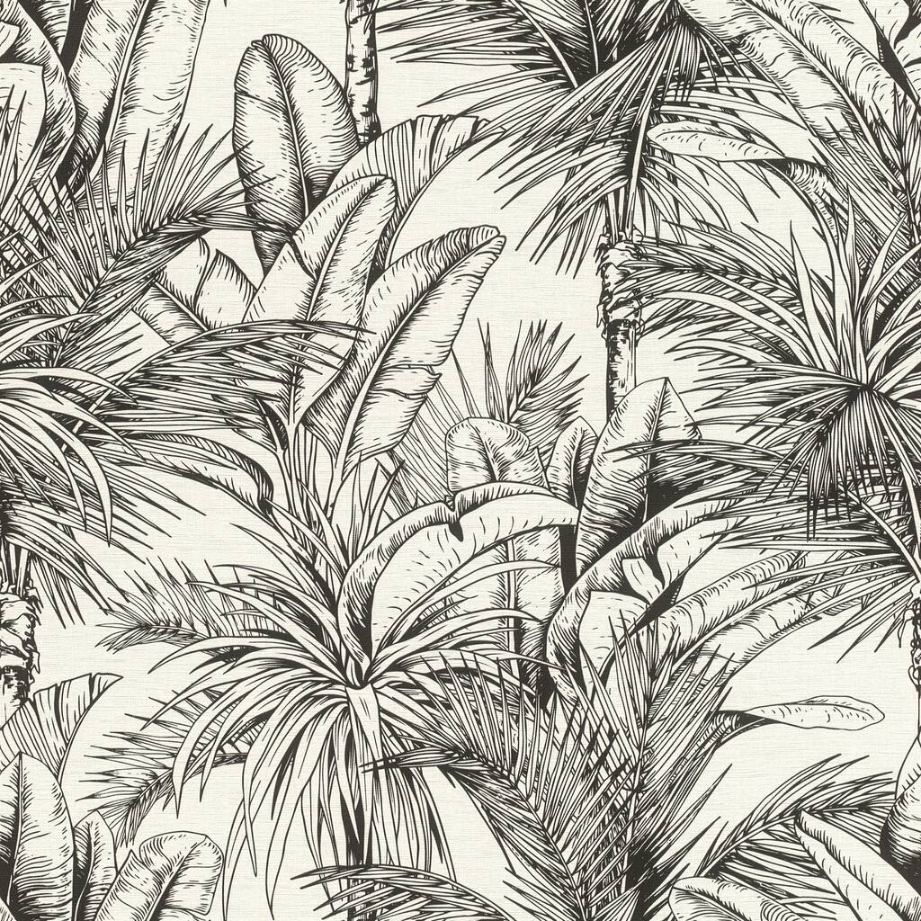 Advantage Serra White Palm Wallpaper