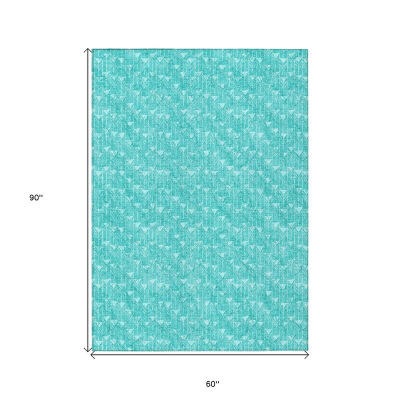 Pave Abstract Shapes Weather Resistant Timeless Fusion Outdoor Rug