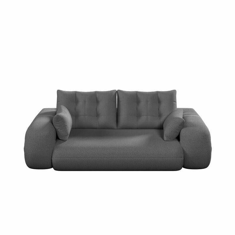 GDFStudio - Teddy Fabric 78.7" Multi-Functional Foldable Sofa Bed