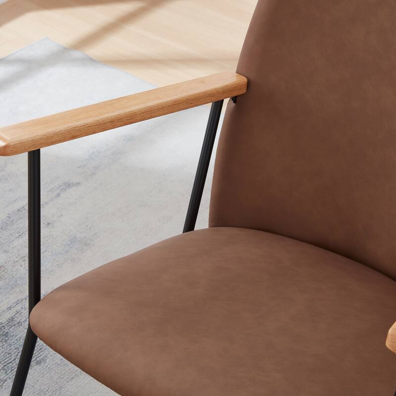 Accent Rocking Chair with Adjustable Headrest Pillow