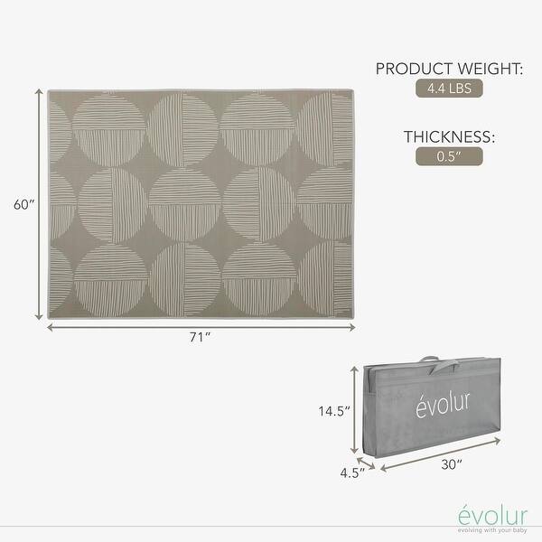 dimension image slide 1 of 4, Evolur CozyCush Reversible Non-Toxic Playmat