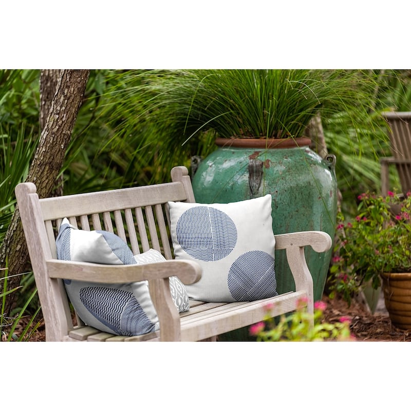 Circles Polyester Indoor/Outdoor Pillow