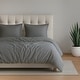 preview thumbnail 2 of 53, 100% Cotton Sateen Weave Solid Duvet Cover Set - Includes 1 Duvet Cover & 2 Pillow Sham Set Steel Gray - California King