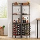preview thumbnail 5 of 13, Tribesigns Industrial Corner Wine Rack with Glass Holder and Storage shelf