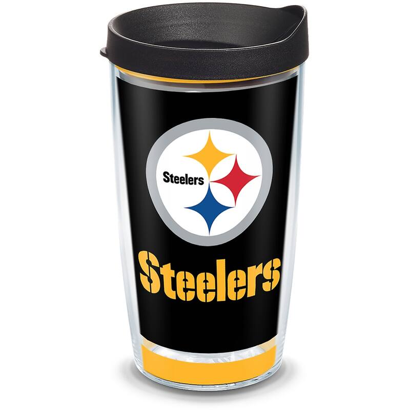Tervis NFL Pittsburgh Steelers Touchdown Made in USA Double Walled Insulated Travel Tumbler, Classic - 16oz