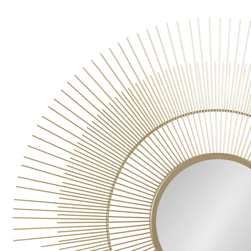 Kate and Laurel Quillet Round Wall Mirror Metal - 26x26